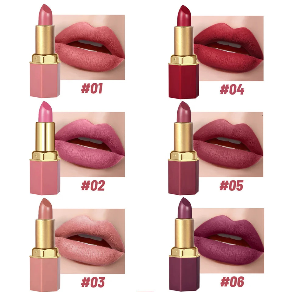 6-Color Matte Lipstick Set Easy To Apply Long-Lasting Smooth Waterproof Lip Makeup 251230
