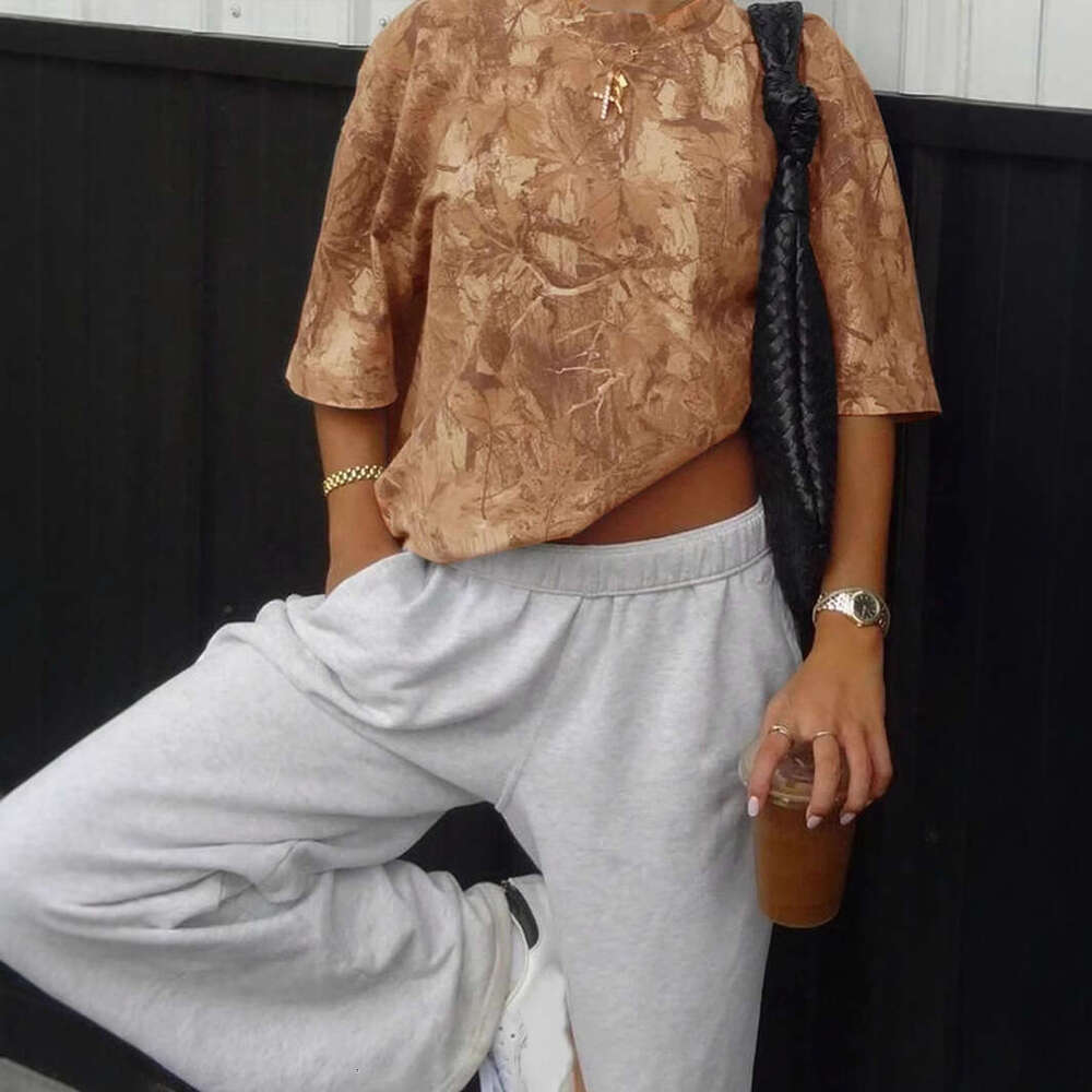 European and American Trend Round Neck Printed Short Summer Thin Trendy Brand Half Sleeve T-Shirt Loose Casual Cross-Border