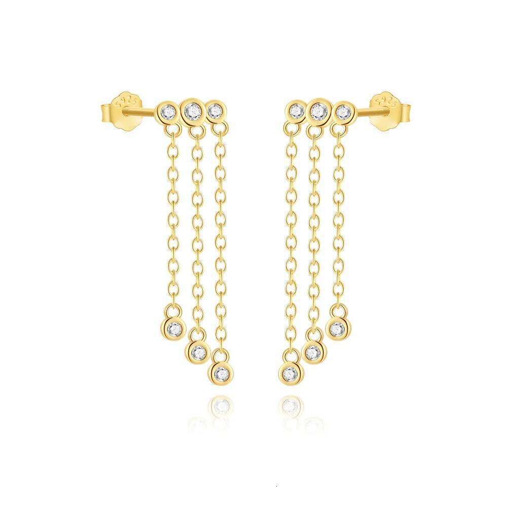 Aide 925 Sterling Silver Long Strip Dangle Stud Earrings For Women Elegant Simple Piercing Bohemian Jewelry Party Gift