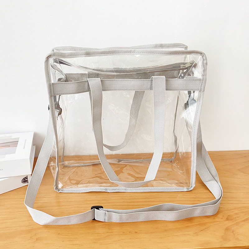 Amazon Hot Selling Transparent Waterproof PVC Handbag Crossbody Shopping Ball Game Concert Beach Travel Bag
