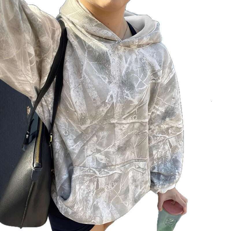 2026 Cross-Border Autumn Women's Vintage Hoodie Hot Sale Long Sleeve Jungle Maple Leaf Branch Pattern 3D Sweatshirt