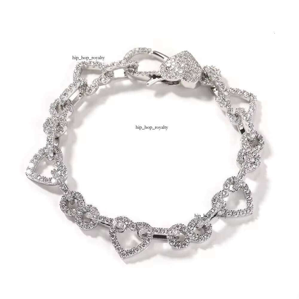 VVS Moissanite UWIN Heart-shaped Women's Accessories 18k Gold Plated Rhodium Bracelet Anklet Necklace Girl Jewelry