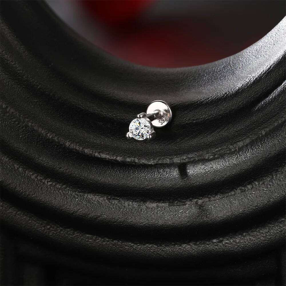 Aide S925 Sterling Silver Bow Multi-Style Stud Earring Moissanite Piercing Bone Studs Chain Dangles Layered Ear Jewelry