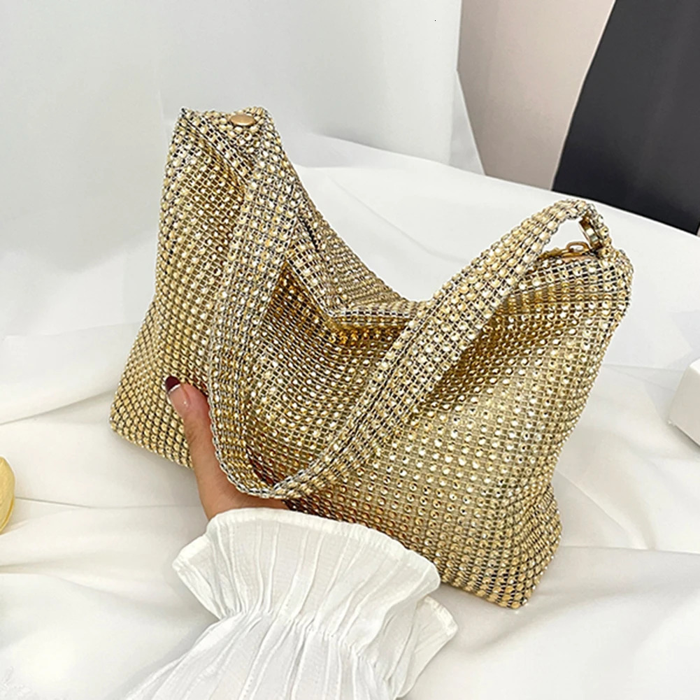 Glitter Evening Dinner Clutch Bag Rhinestone Decorated Lady Party Cocktail Wedding Bag Elegant Women Fashion Shoulder Bags 251231