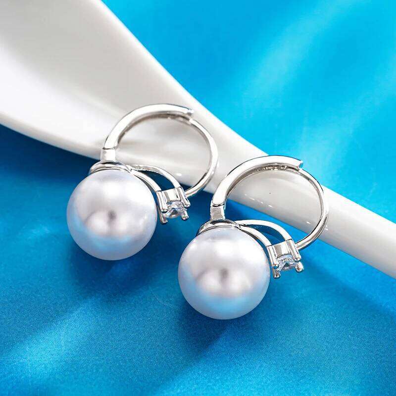 Huitan Exquisite Imitation Pearl Dangle Earrings for Women Wedding Engagement Temperament Female Accessories Statement Jewelry