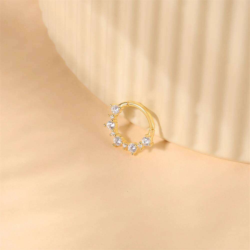 Aide 925 Sterling Silver Gold Small Zirconia Huggie Hoop Earrings For Women Girls Gift Wedding Engagement Party Ear Buckle