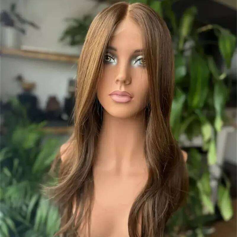 26 Inch Honey Brown Blonde Mix Heat Resistant HighDensity Realistic Synthetic HD Lace Front Wig Daily Party Cosplay Wigs