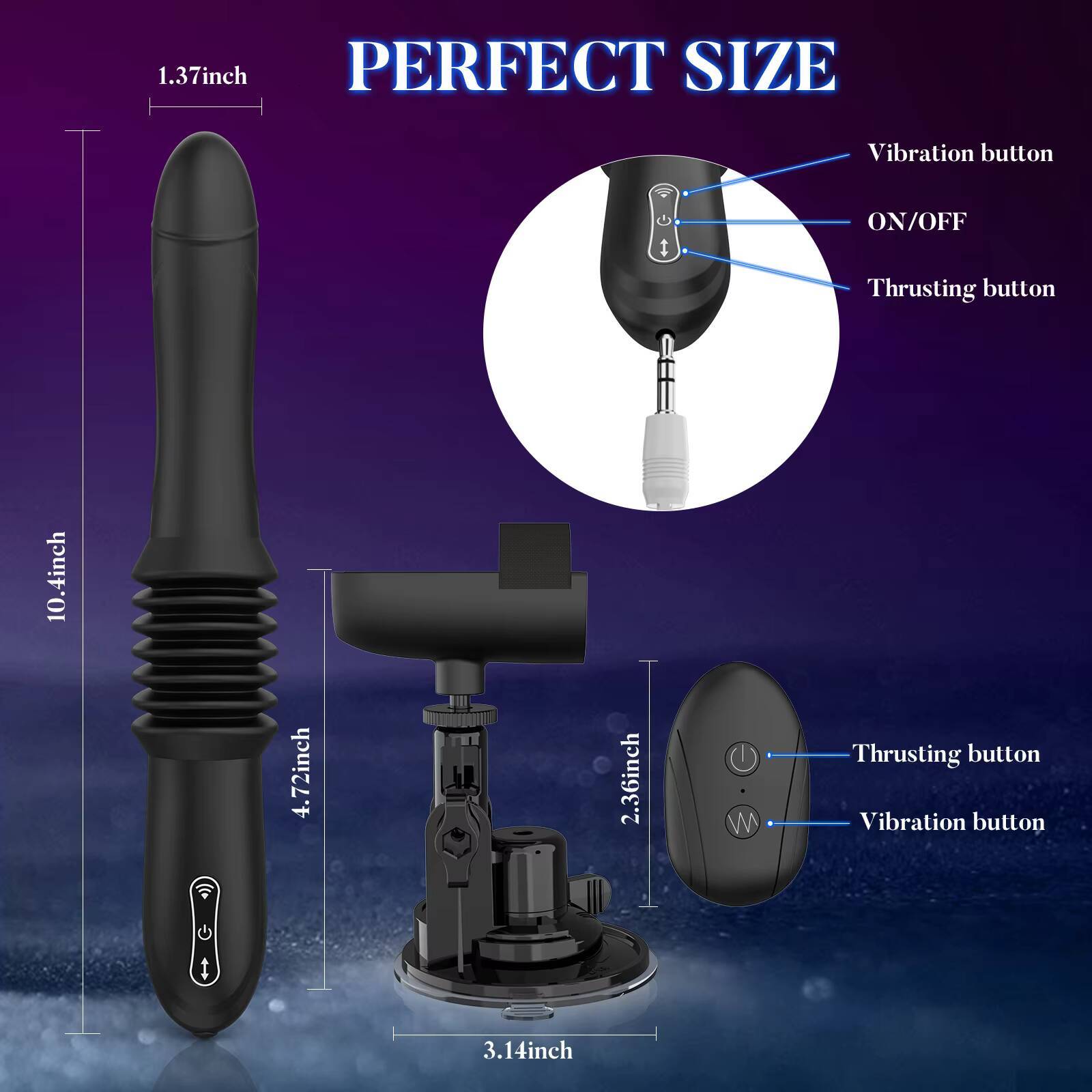 Automatic Telescopic Female Masturbator 3-Speed Retractable 10-Frequency Vibration Massage Orgasm Vibrator Machine