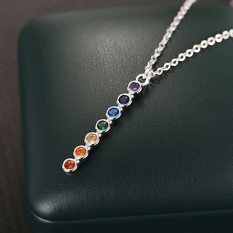 Huitan Attractive Pendant Necklace with Colorful Cubic Zirconia Brilliant Charming Party Jewelry for Women Delicate Accessories