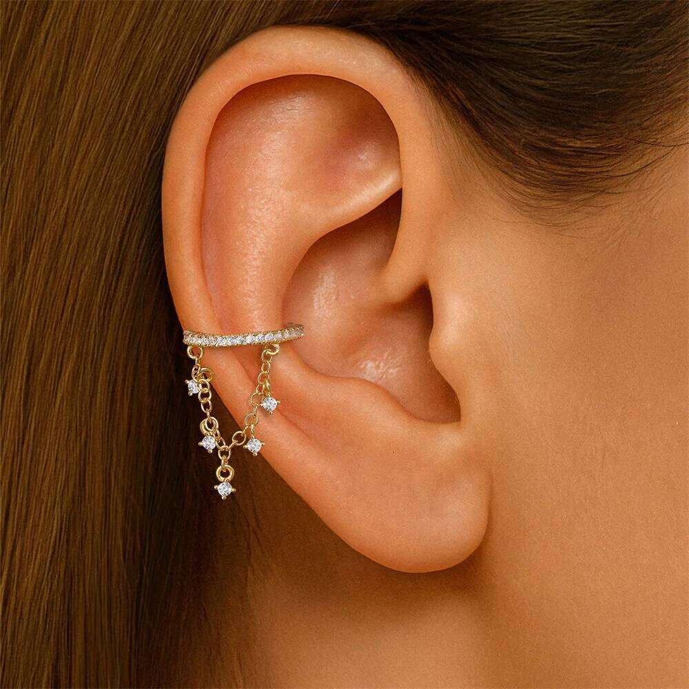Aide 925 Sterling Silver Mini Zircon Cartilage Piercing Stud Earring For Women Girl Helix Tragus Combination Wearing Body Jewel