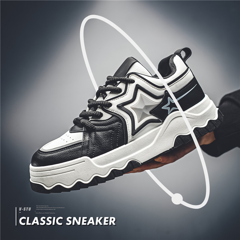 Free Shipping 2026 Spring New Men's Chunky Sneakers, Korean Style Fashion Dad Shoes, Big Size 39-45 Sports Casual Shoes