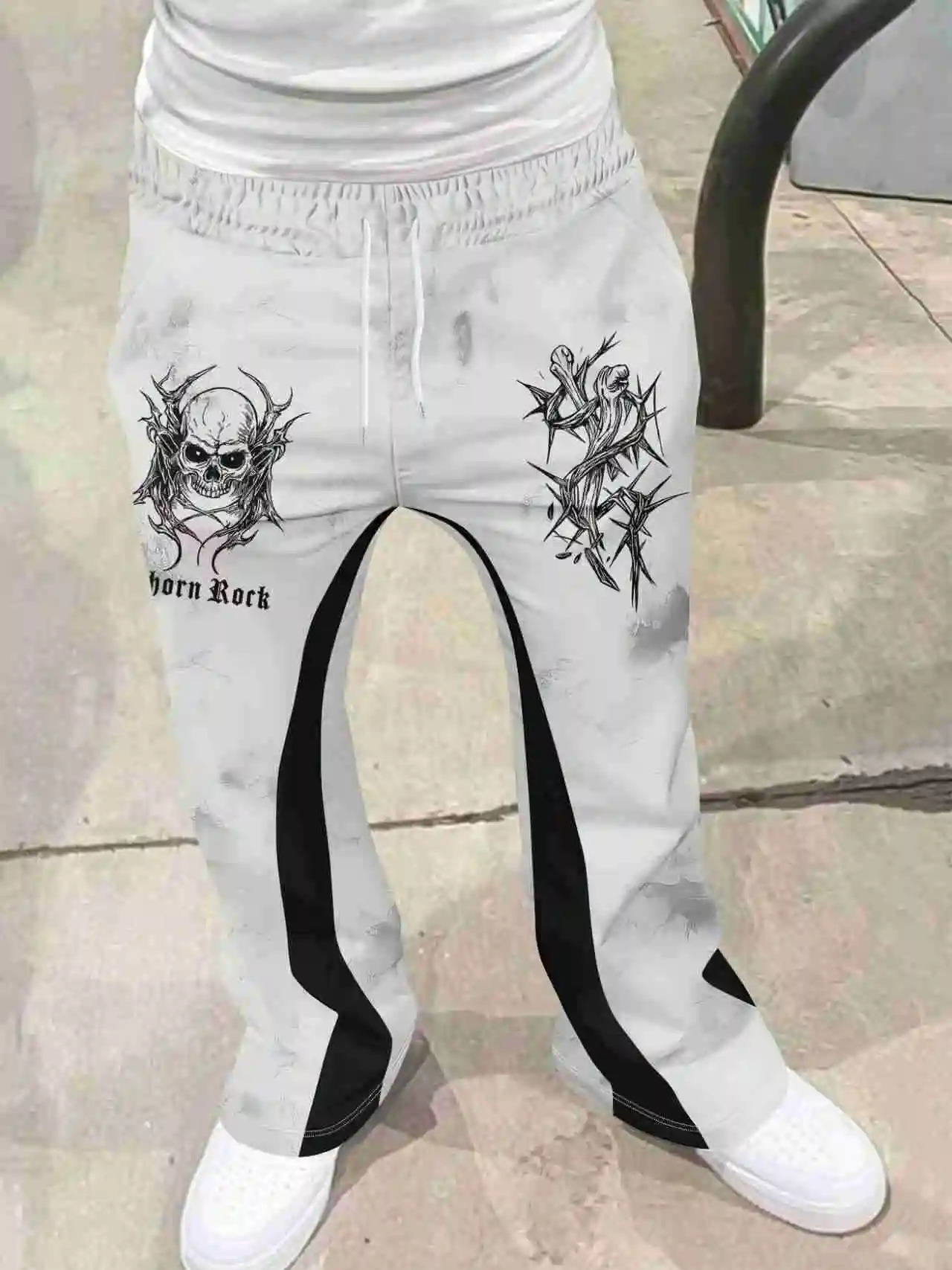 Y2k Flared Pants Men Loose 3D Print Trousers Casual Sweatpants Mid Waist Sporty Female Clothes Streetwear Hip Hop Vintage Pants 251231