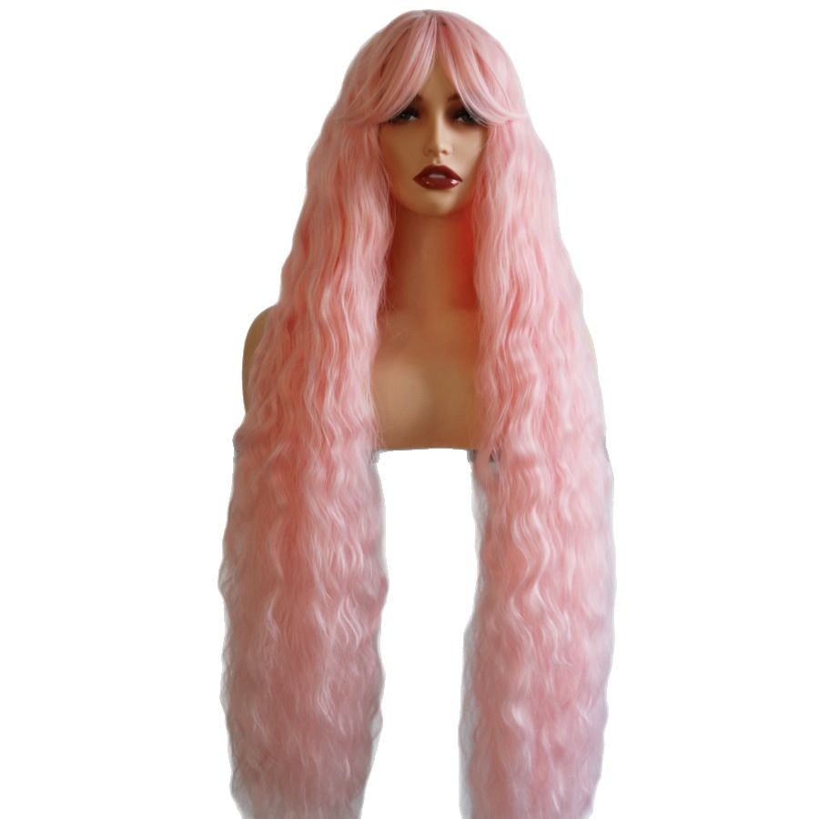 European American Style Wig Forest Themed Doll Long Curly Hair Export Grade Halloween Headpiece Golden Long Hair Headpiece