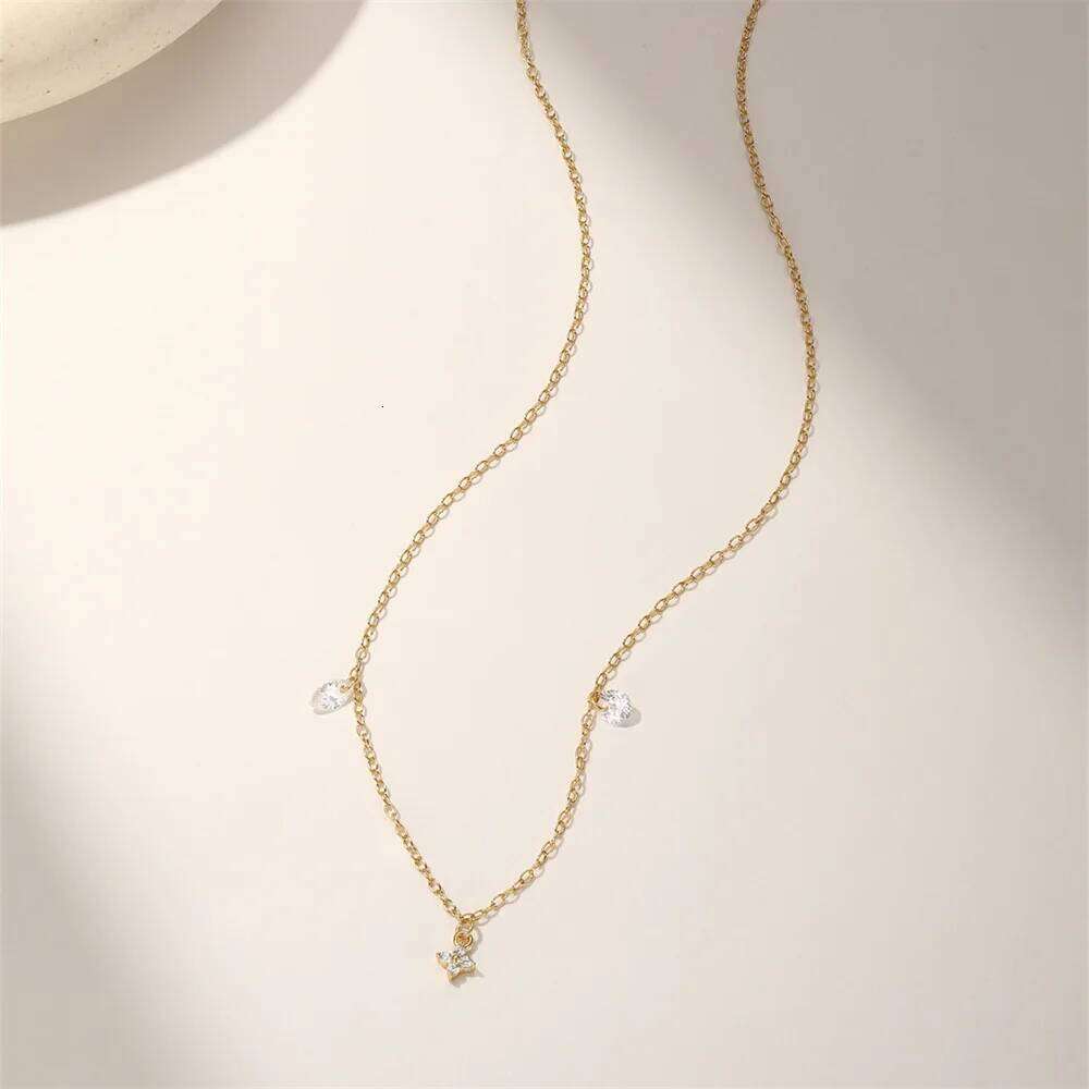Aide 925 Sterling Silver Long Tassel Pendant Lucky Flower Y Chain Necklace for Women Valentine Xmas Party Gift Jewelry