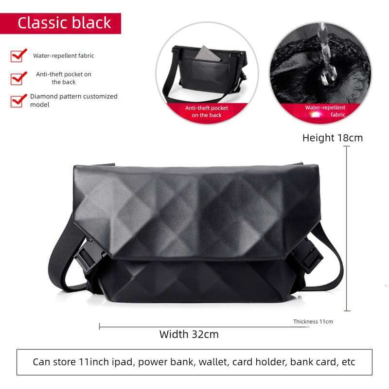 New Quilted Single Shoulder Fashionable Lightweight Crossbody Versatile Small Sling Bag Men S Trendy Brand Travel Backpack Wholesale High Quality Luxu