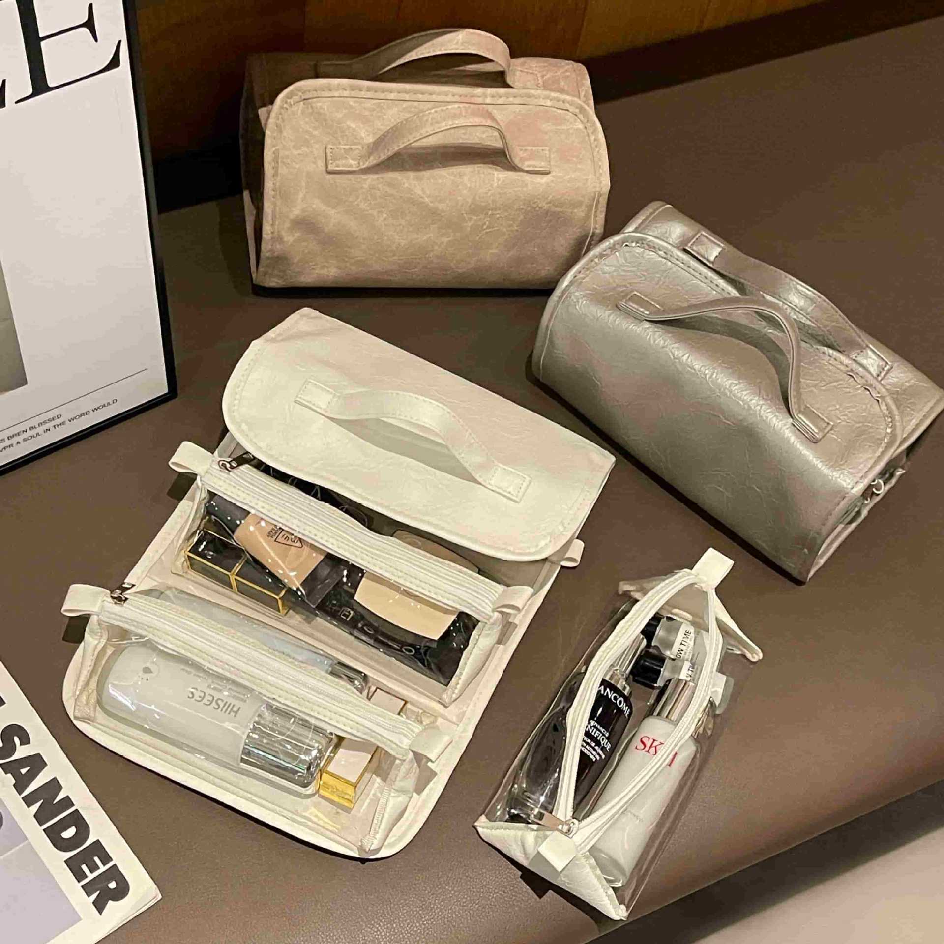 New Design Cross-border New portable makeup Bag, large capacity storage handbag, photographer's hand-held makeup toolkit Free shipping