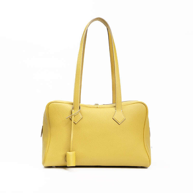 toteBag Shoulder ROSE NOIRE High-End Luxury TC Top Layer Victoria Versatile Crossbody Commuter Genuine Leather Women's Boston Pillow Bag