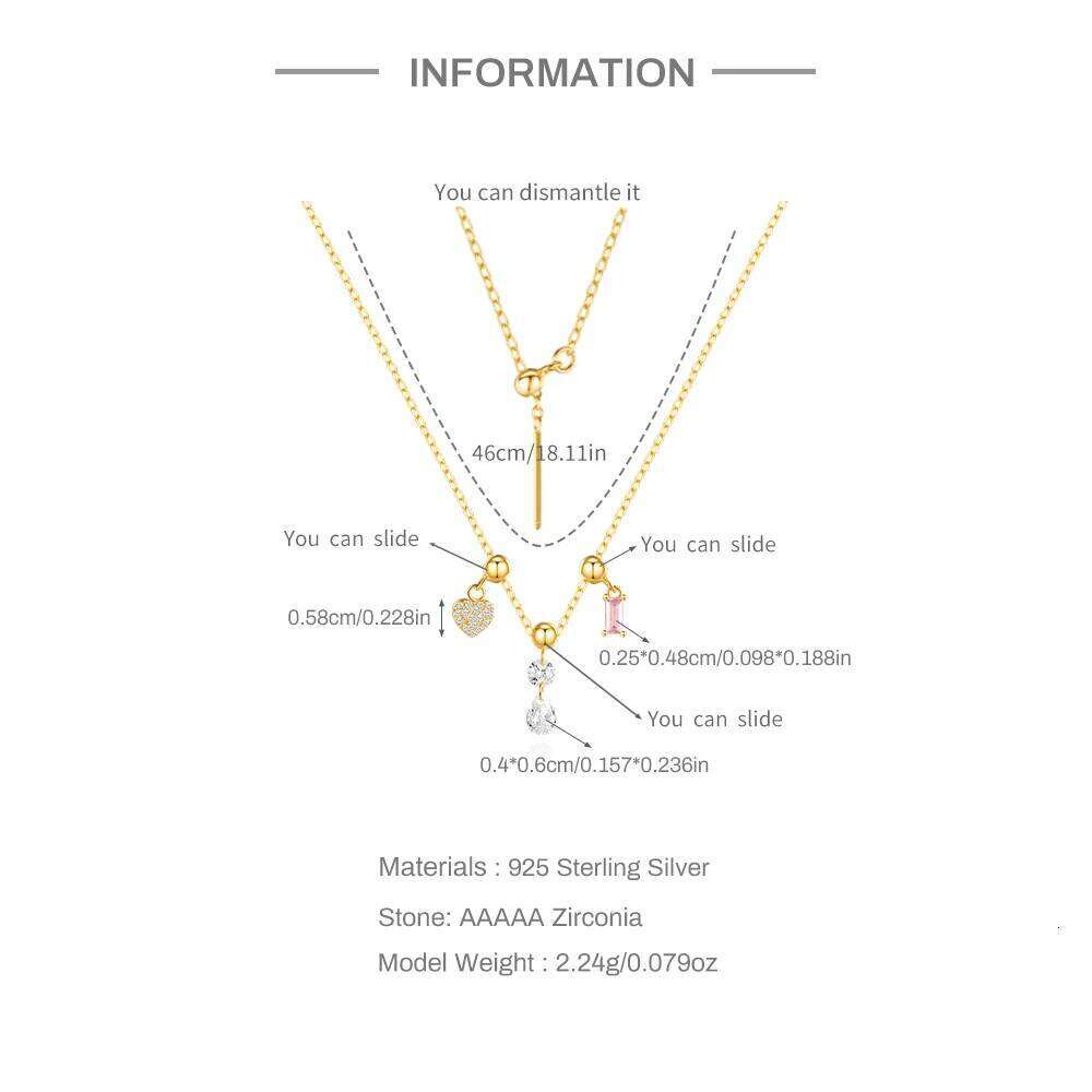 Aide 925 Sterling Silver DIY Pendant Necklace for Women Detachable Charms Clavicle Chain Party Accessories Jewelry 1pc