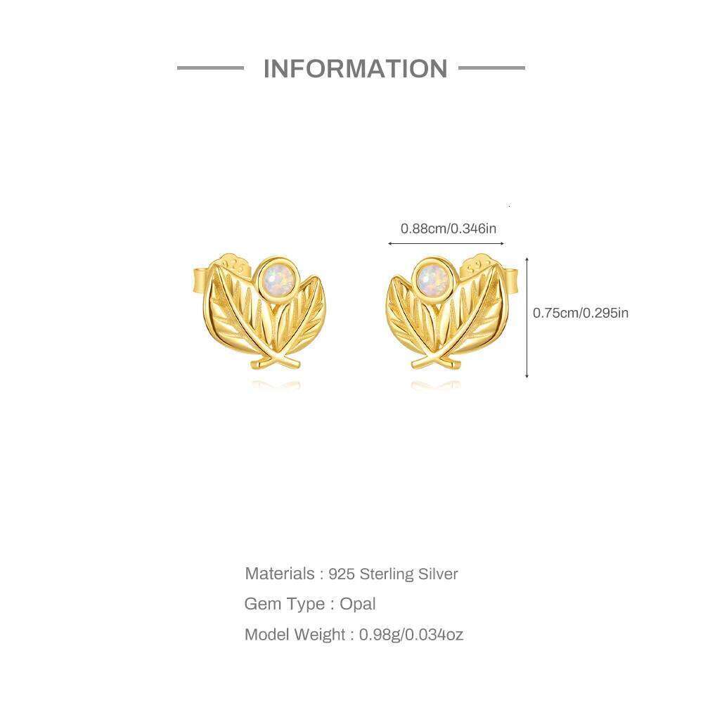 Aide 925 Sterling Silver Ear Studs Zirconia Minimalist Small Stud For Women Fashion Opal Earrings Fine Jewelry Gifts