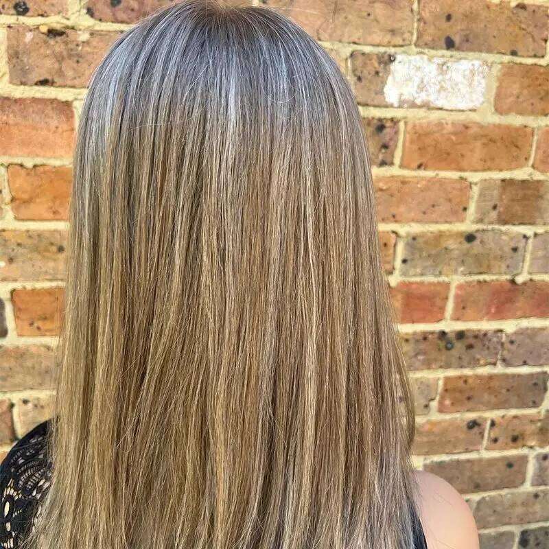 Party 13X4 Swiss Ombre Ash Blonde Synthetic HD Lace Front Heat Resistant Realistic Natural Looking Wig Straight Bob