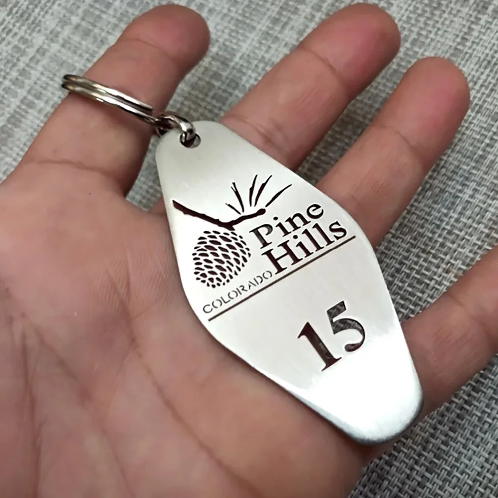 Custom el Metal Keychain Personalized Digital Hollow Stainless Steel Keyring Jewelry 2025 Wholesale Drop 251230
