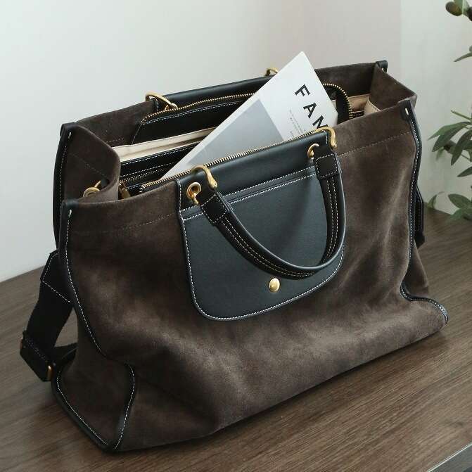 Totebag Shoulder ROSE NOIRE Hot Selling Women S Matte Cowhide Niche Handbag Commuting Versatile Briefcase Large Capacity Tote Bag