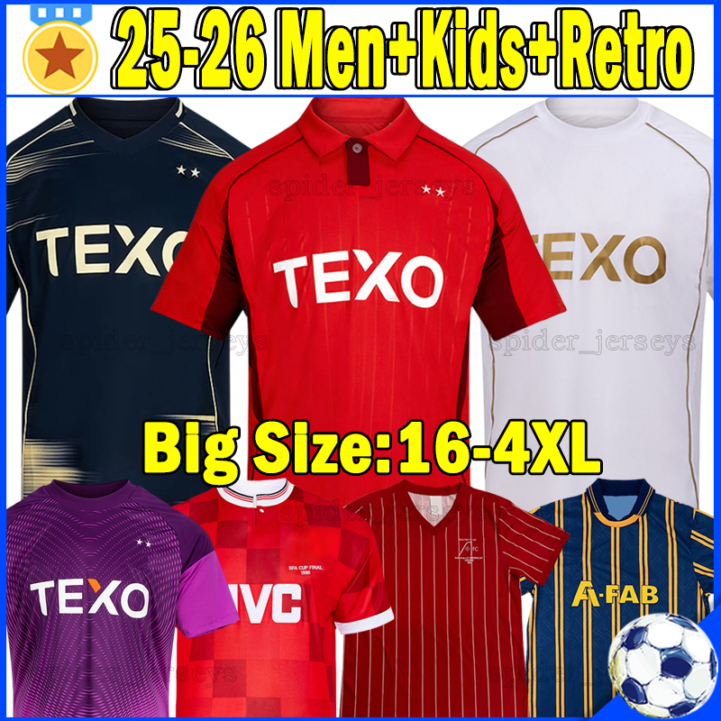 XXXL 4XL 25 26 Aberdeen Soccer Jerseys KARLSSON HELTNE NILSEN CLARKSON MILANOVIC POLVARA Football Shirts Goalkeeper MITOV Retro 1982 87 1990 93 Men Uniform Kids kits