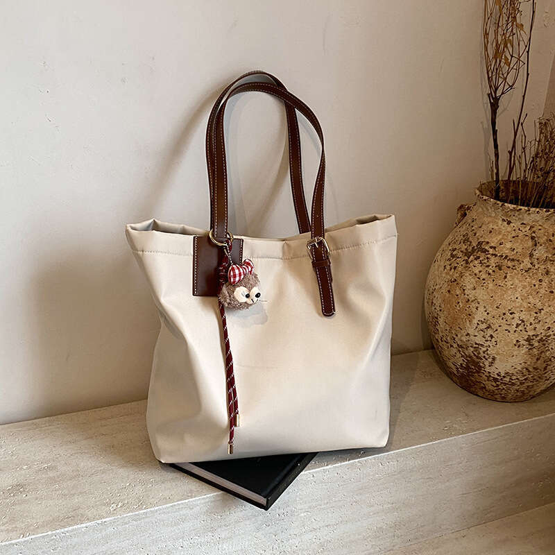 Cross-border Simple Casual Handbag for Women New Korean Style Trendy Versatile Tote Student Large Capacity Shoulder Bag
