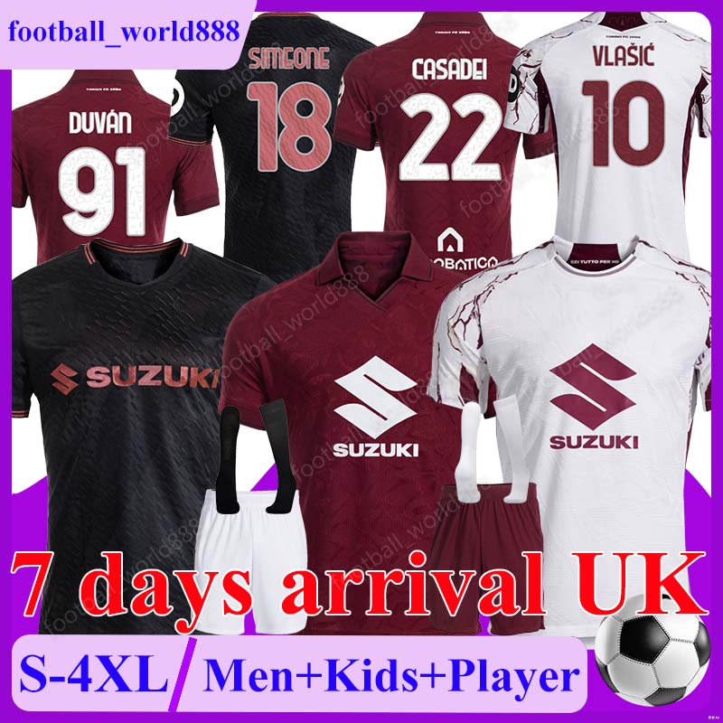 4XL maglia Torino FC 25 26 Soccer Jerseys VLASIC SIMEONE ADAMS 2025 Football Shirts NGONGE DUVAN CASADEI football kits COCO MARIPAN ABOUKHLAL Men Kids Kit Socks Sets
