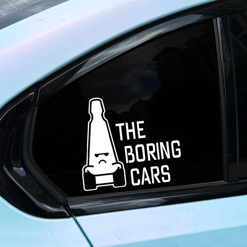 Bestseller The Boring Cars TBC Funny Car Stickers Waterproof for Auto Rear Triangle Window Bumper Vinyl Decals Warning Decoration ddmycat