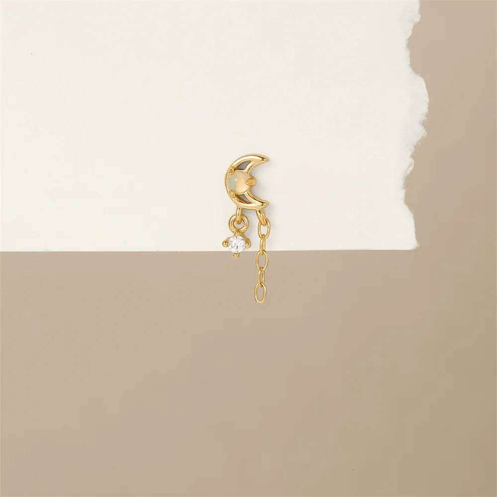 Aide 925 Sterling Silver 1PC Cartilage Spiral Puncture Stud Earring For Women Simple White Zircon Piercing Earrings Party Gift