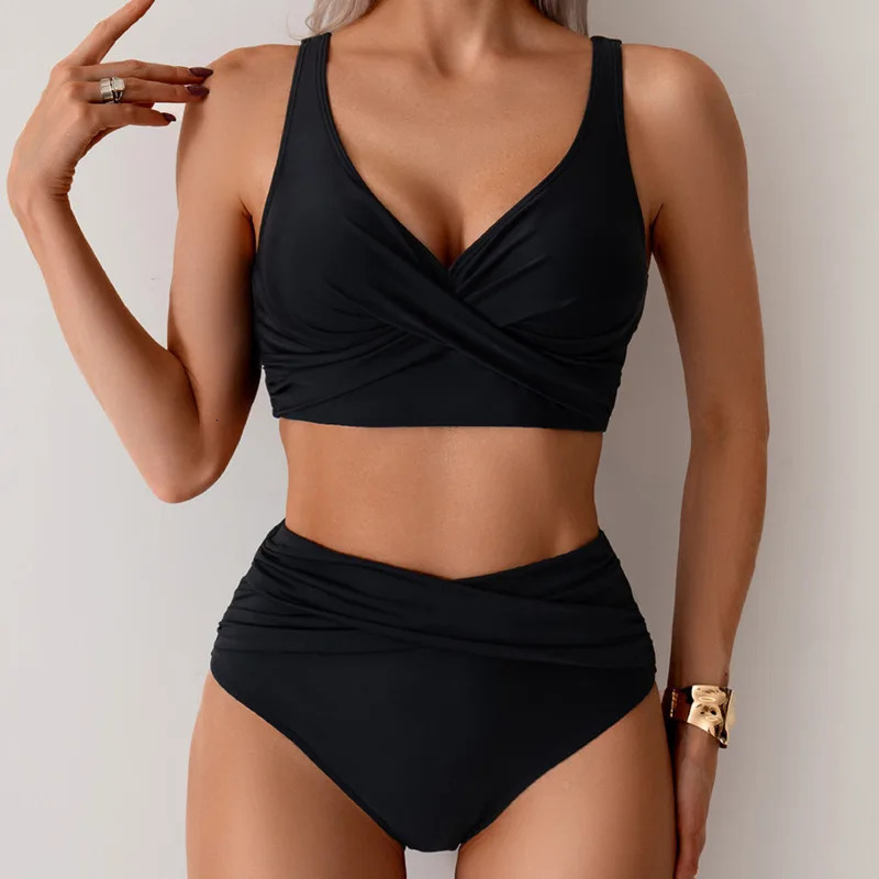 Summer Sexy Bikinis Push Up Swimsuits Women Swimwear For Female Beach Swim Wear Bathing Suits High Waist Bikini Set Pool Bather 251231