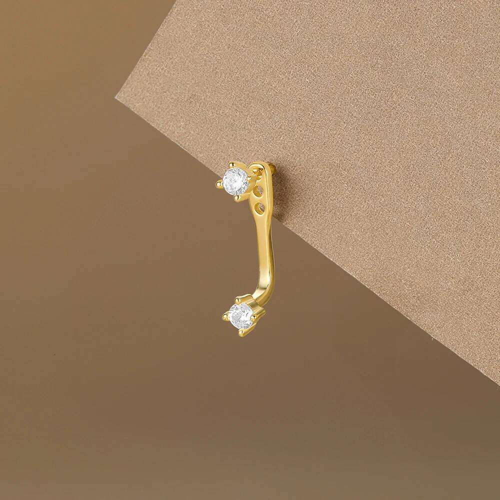Aide 1pc 925 Sterling Silver Stud Earring Cute Dog Claw Opal 18K Gold Color Earrings Flat Back Helix Cartilage Piercing Jewelry