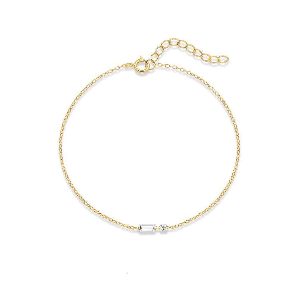 Aide 925 Sterling Silver Unique Zircon for Women Girls Gold Color Chain Bracelet Trendy Waterproof Fine Jewelry Pulsera