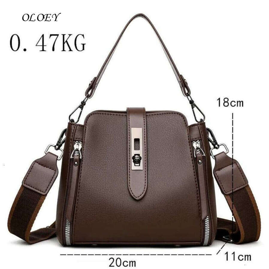 Oloey High Quality Leather Luxury Purses And Handbags Women Female Shoulder Crossbody Bags For Ladies 2024 Sac A Main Noble temperament bag