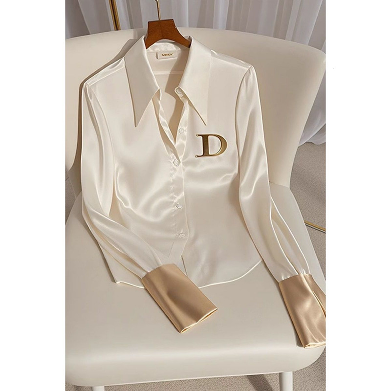 Luxury Brand Designer Clothes Women' T-shirt French-Style Light Luxury White Shirt for Women Unique Design Distinctive and Chic High-end Top for 