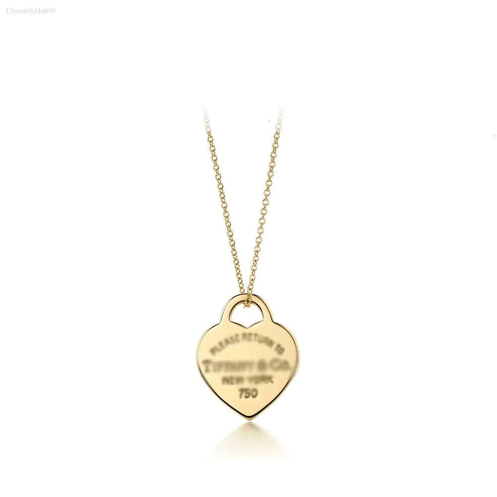Tiffnaylies necklace Designer Necklace for Women necklaces Metal Chain Letter Necklace Classic Heart-Shaped Tiffanyxx Jewlery Necklace 081