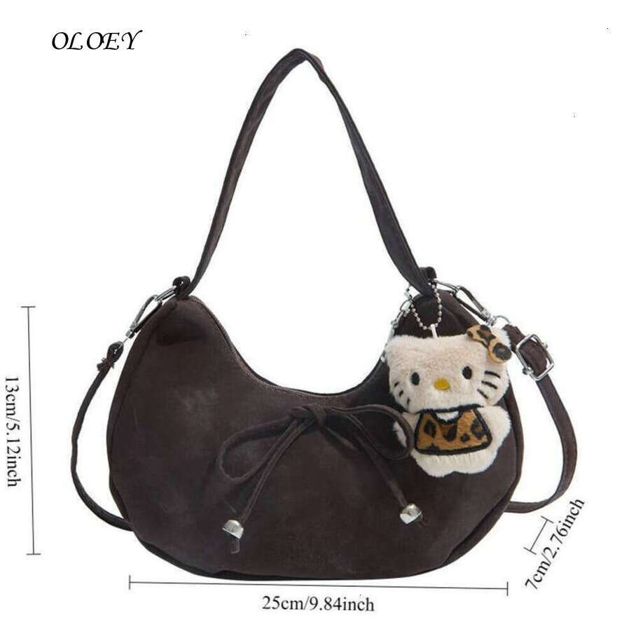 Oloey New Fashion Casual Hobo Women Bow Handle Crossbody Shoulder Simple Elegant Comfortable and Texture Versatile Storage Bag Noble temperament bag