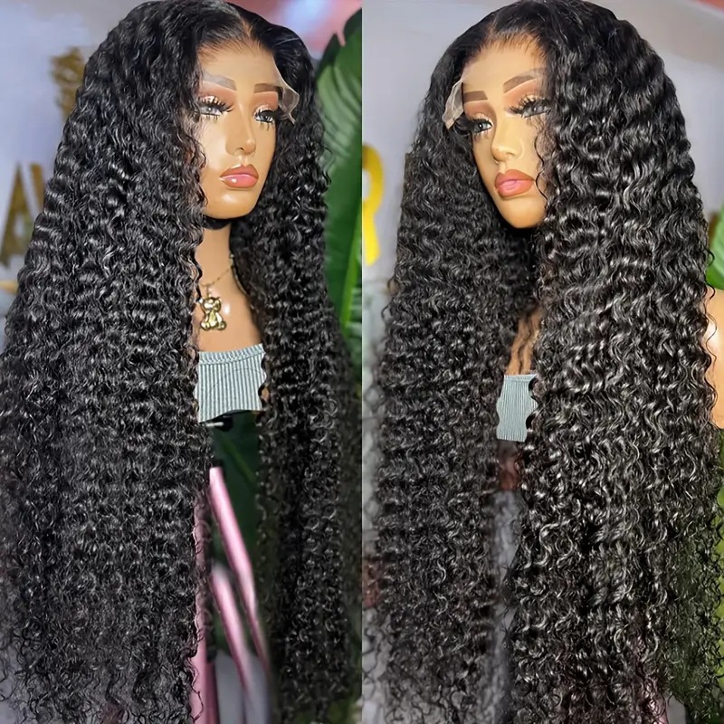 Cross border Trade European American Fashion Front Lace Wigs with Natural, Fluffy Curls Popular in Africa Front Lace Wigs