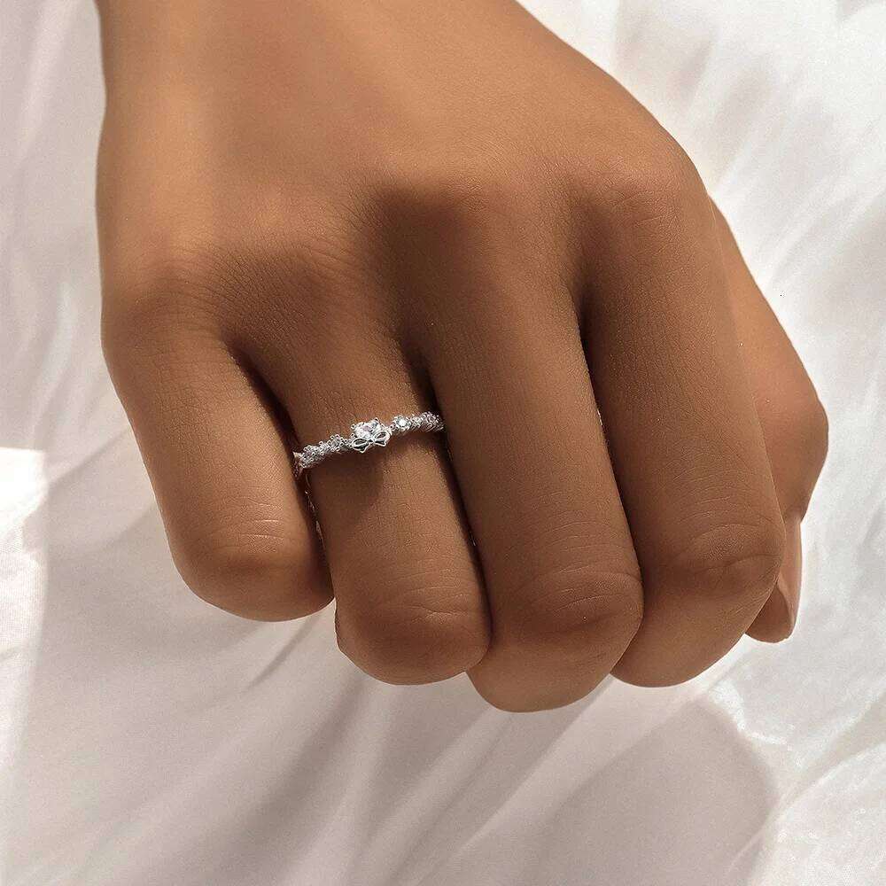 Aide 1 Piece 925 Sterling Silver Mini Small Zircon For Women Light Luxury CZ Exquisite Rings Jewelry Accessories anillos