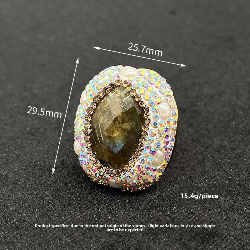 French Style Ring Vintage Fashion Women Rings Baroque Pearl Sparkling Stone Retro Medieval Open Ring Wholesale