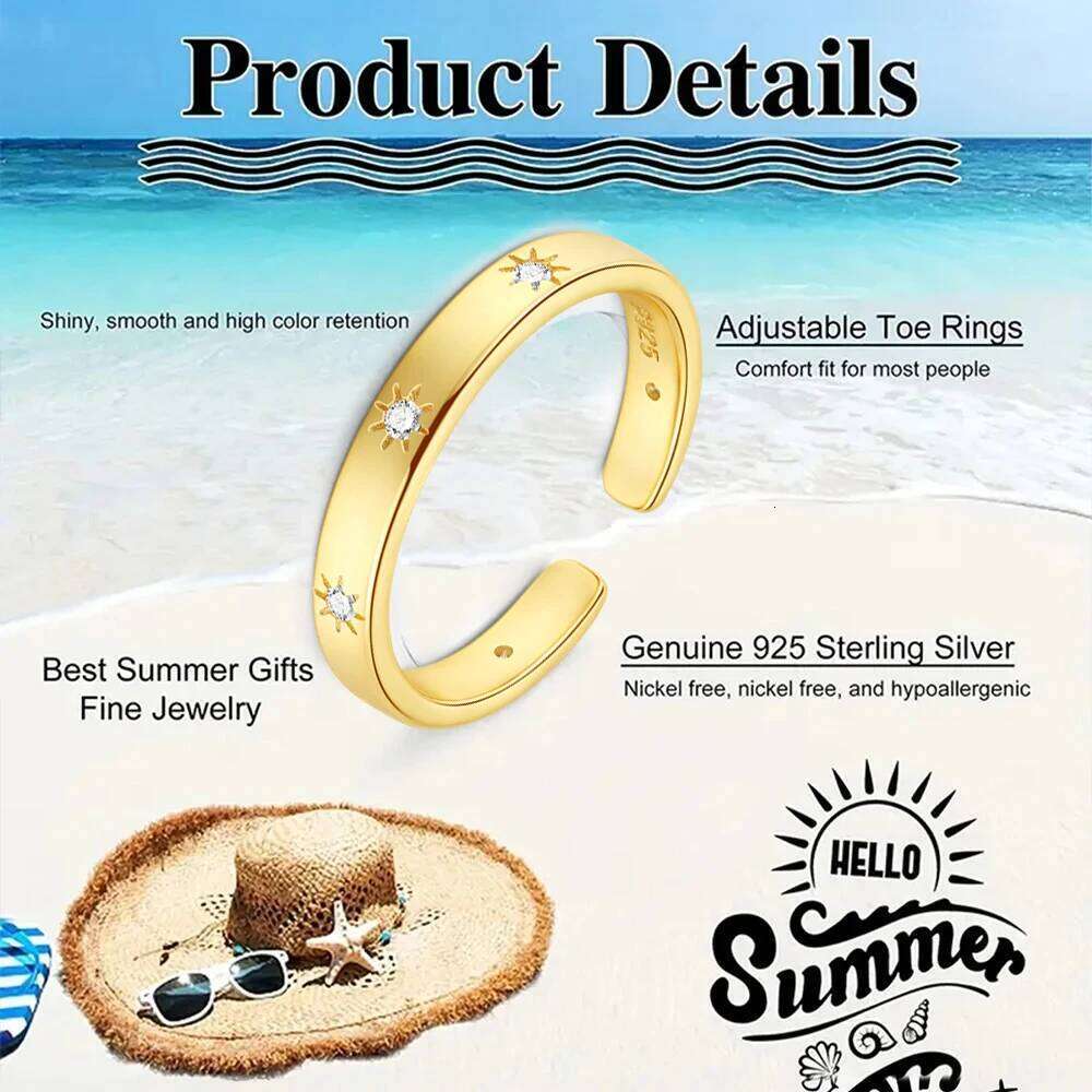 Aide 925 Sterling Silver Hollow Heart Adjustable Toe Rings High Quality For Women Bohemian Party Minimalist Feet Jewelry Gift