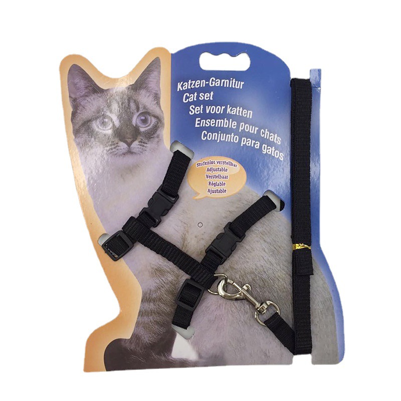 Pet supplies, cat towing rope, cat rope, cross shaped walking rope, cat chain, chest strap, cat rope, wholesale from manufacturers