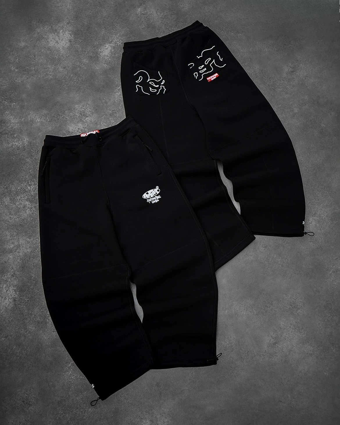 Y2K Mens Womens Streetwear Waist Stretch Joggers Hip Hop Embroidered Fashion Loose American Floor Pants Oversized Sweatpants 251231