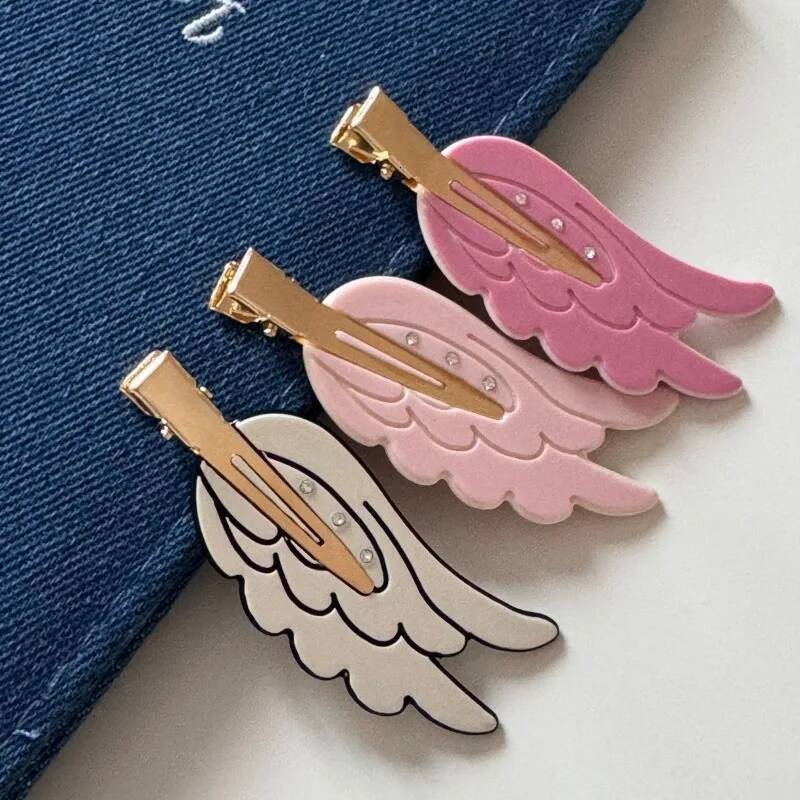 Cute Wings Fun Traceless Hairpin Dopamine Cosmetic Side Broken Bangs Clip Hair Accessories ddmythur