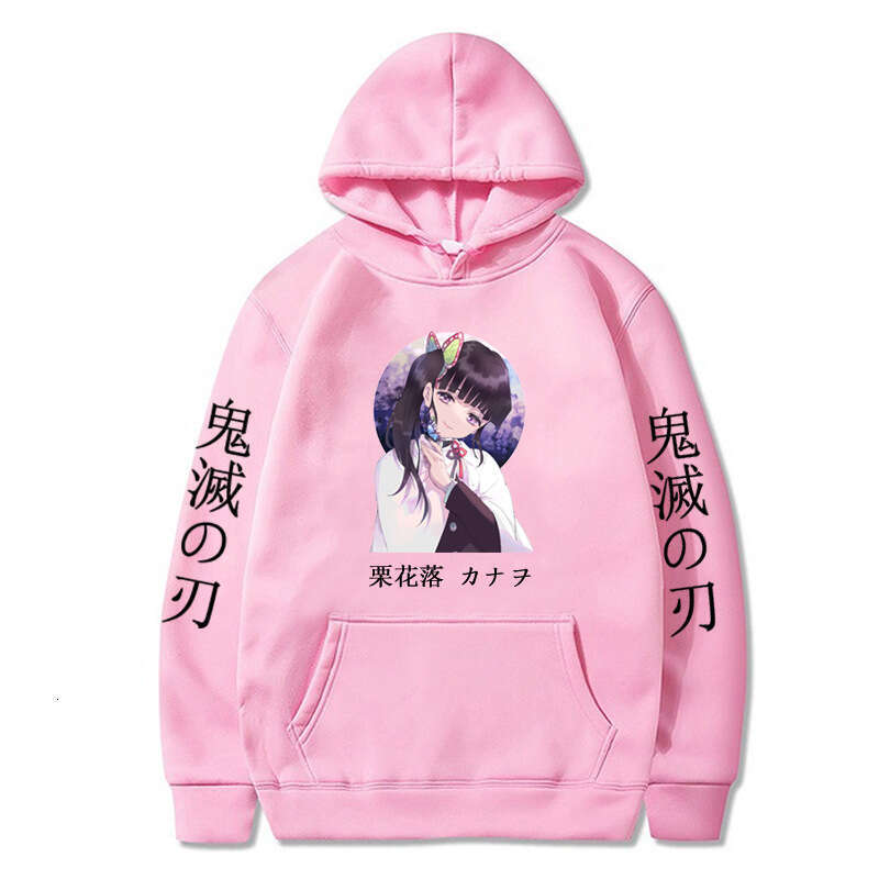 Pullover Hoodie Printed Sweatshirt Anime Demon Slayer Insect Pillar Merchandise Autumn Winter Fleece Hooded Sweatshirt Fashion Couple Style