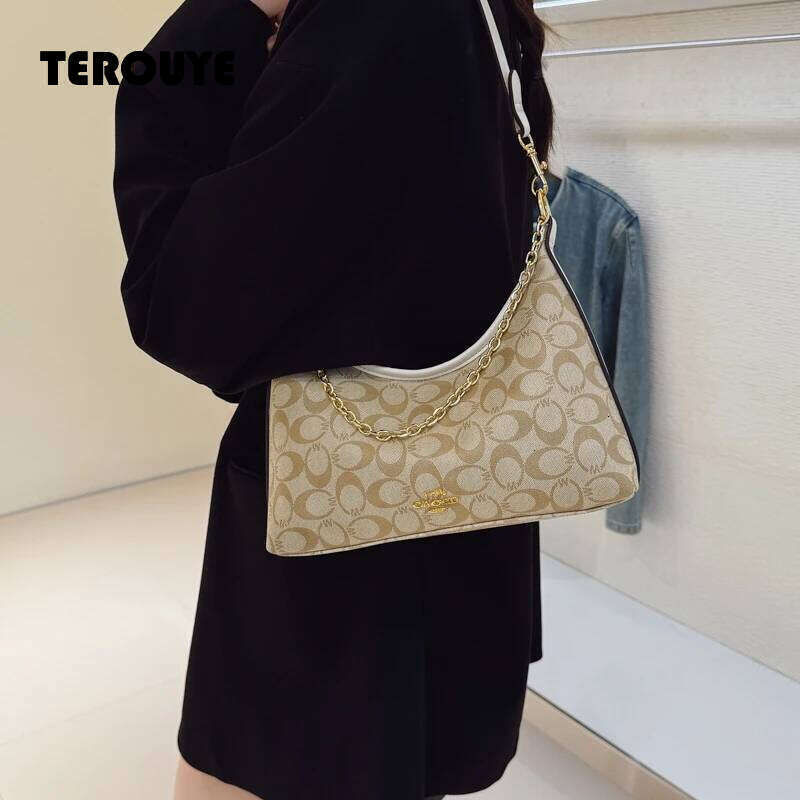 Classic Elegant Tote Women, Popular Leather Shoulder Bag Design For Ladies By Luxury Brand Famous TEROUYE