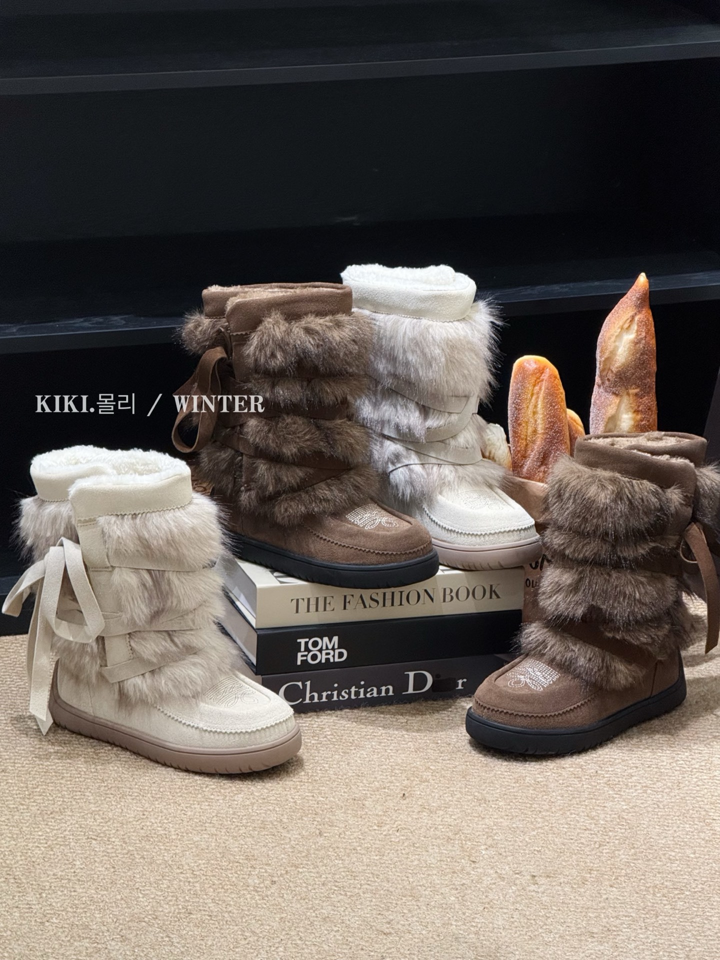 2025 new mollykiki non-slip warm thickened fashionable snow boots 2025 winter new product high-top 3cm casual cotton shoes trendy