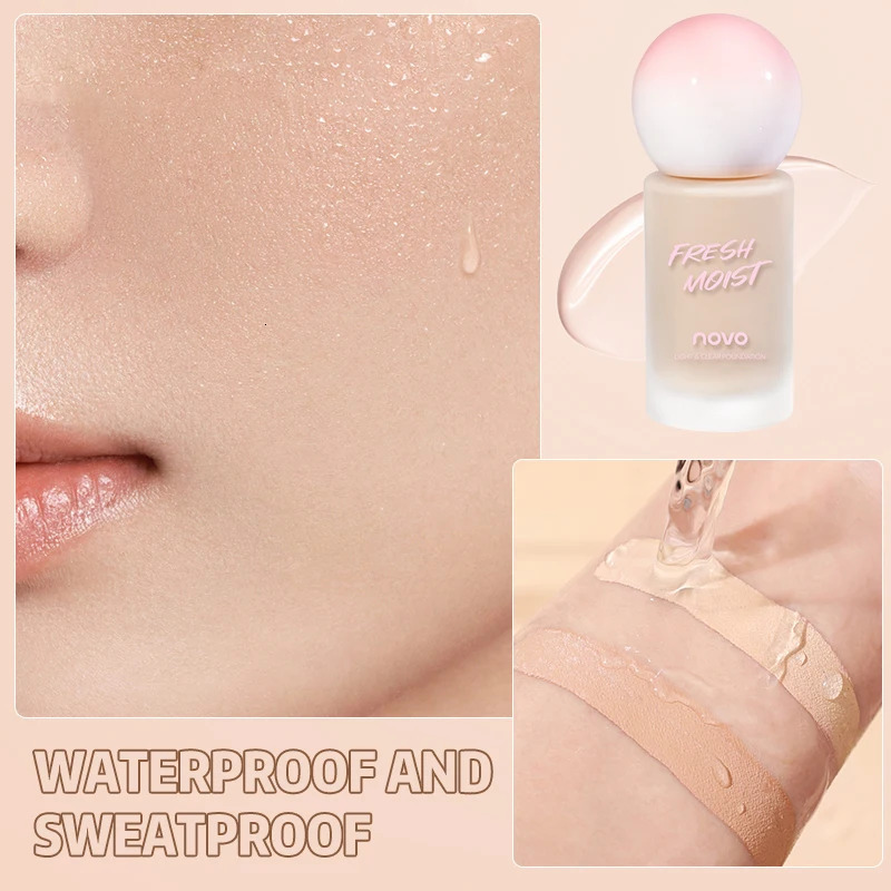 2-color Liquid Foundation BB Cream - Matte Cream Long-lasting 24-hour Coverage Waterproof Sodium Hyaluronate and E 251230