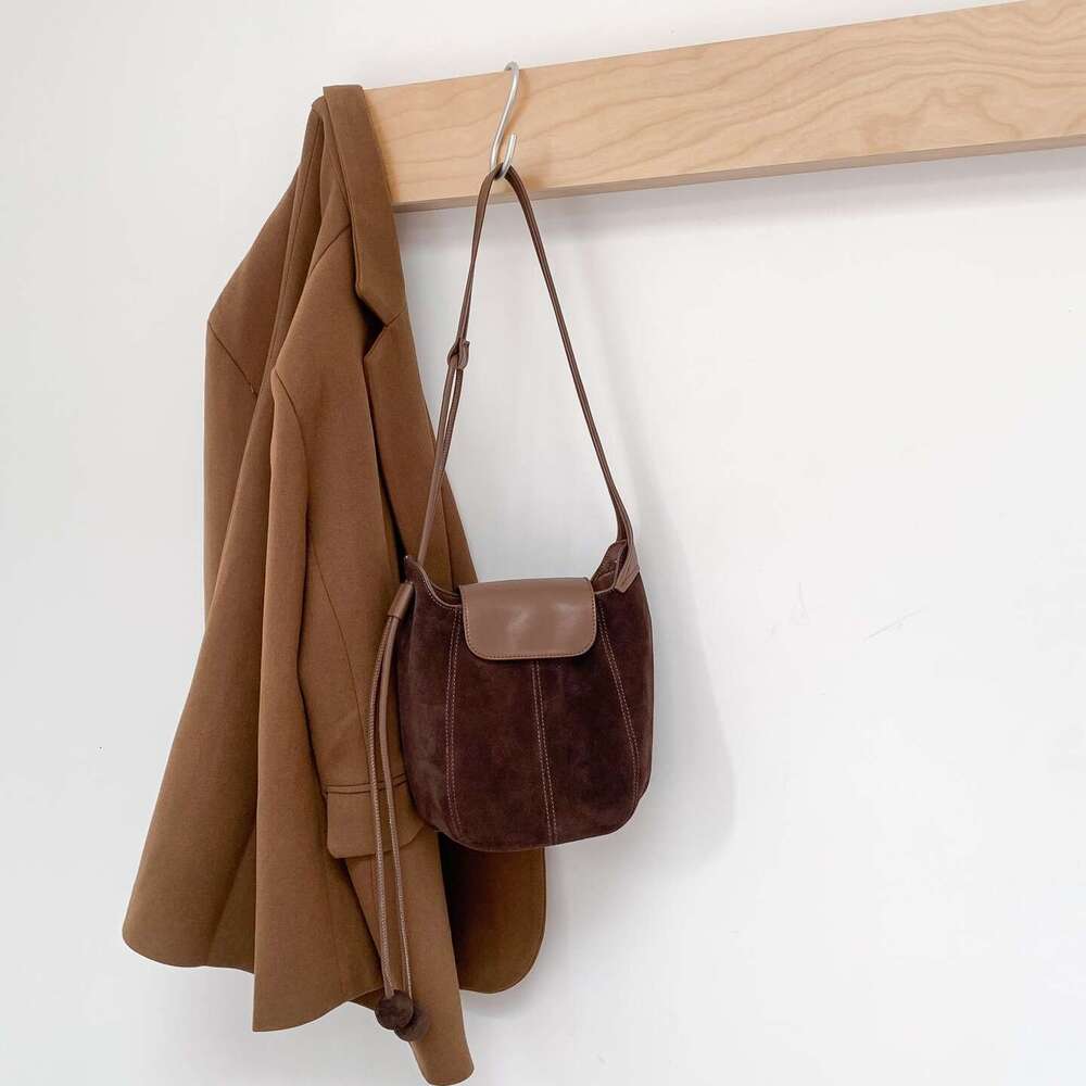 Hot-Selling Matte Pumpkin Autumn Winter New Fashion Soft Leather Lazy Style Niche High-End Feel Single Shoulder Crossbody Bag